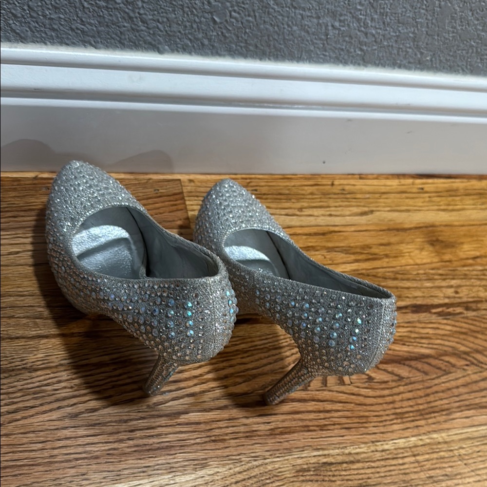 Elegant Silver Women's Heels